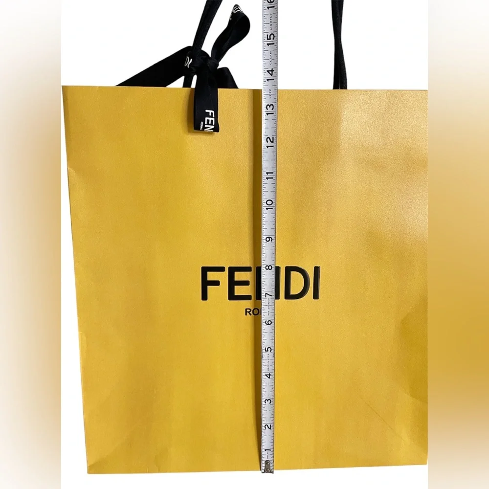 Fendi gold Organization Empty Gift Bag
